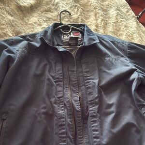 5.11 Tactical Blue Windbreaker with Full-Length Zipper and Stand-Up Collar